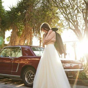 Floravere C. Sevigny White Tulle Maxi Skirt